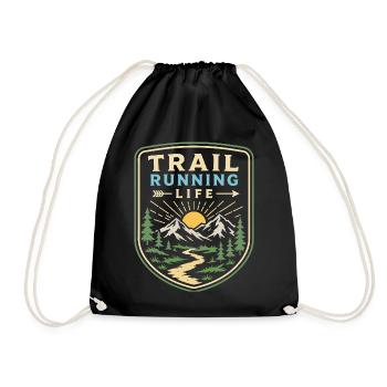 Trail Running Life - Drawstring Bag - black - Front