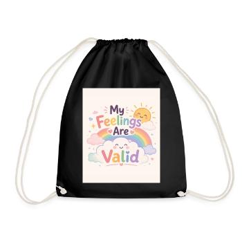 Mes Sentiments Sont Validés - Sac de sport léger - noir - Devant