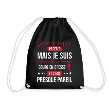 Je Ne Suis Pas Parfait Mais Je Suis Supporter D... - Sac de sport léger - noir - Devant