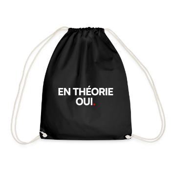 En théorie... - Sac de sport léger - noir - Devant