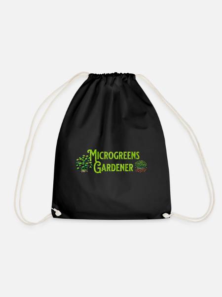 Microgreens Gärtner Landwirt Gärtner Microgreen - Turnbeutel - Schwarz