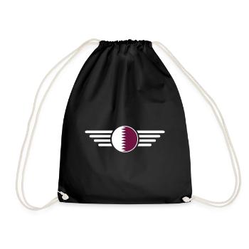 Qatar Style Design T-Shirt - Drawstring Bag - black - Front