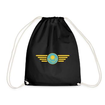 J’aime le Kazakhstan, T-shirt design de style élégance - Sac de sport léger - noir - Devant