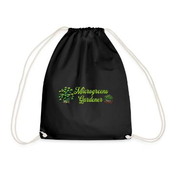 Microgreens Gärtner Landwirt Gärtner Microgreen - Turnbeutel - Schwarz - Vorne
