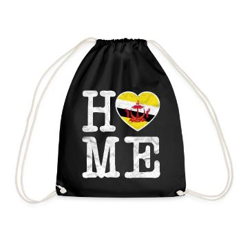 Brunei Flagge Darussalam Negara Geschenk - Turnbeutel - Schwarz - Vorne