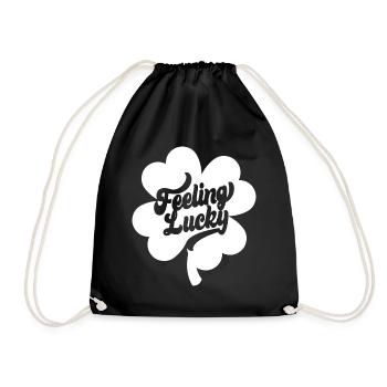 St. Patrick’s Day Gift Shamrock Men, Women, Kids - Drawstring Bag - black - Front