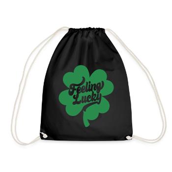 St. Patrick’s Day Gift Shamrock Men, Women, Kids - Drawstring Bag - black - Front