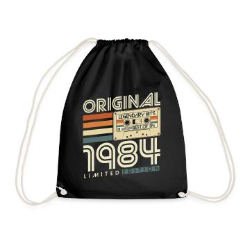 Original 1984 Vintage Vintage Rétro Anniversaire - Sac de sport léger - noir - Devant