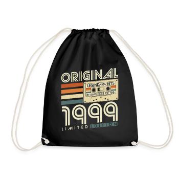 Original 1999 Vintage Vintage Rétro Anniversaire - Sac de sport léger - noir - Devant