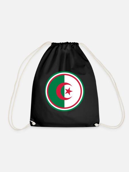 Algeria - Drawstring Bag - black
