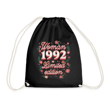 Birthday Woman born in 1992 Woman 30 years - Drawstring Bag - black - Front
