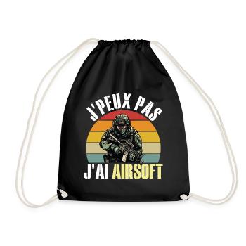 Je Peux Pas J'Ai Airsoft Humour Airsofteur - Sac de sport léger - noir - Devant