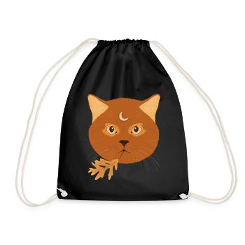 Chat d’automne - Sac de sport léger - noir - Devant