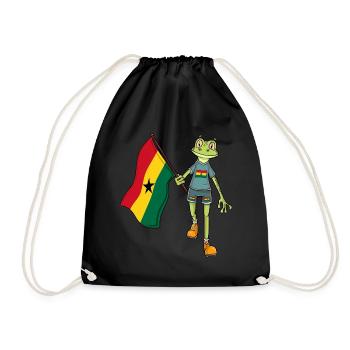 Grenouille fan du Ghana - Sac de sport léger - noir - Devant