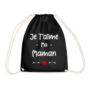 je t'aime mon maman - Sac de sport léger - noir - Devant