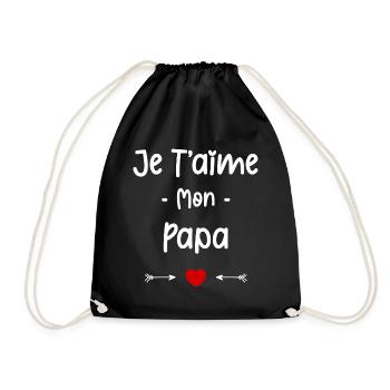 je t'aime mon Papa - Sac de sport léger - noir - Devant