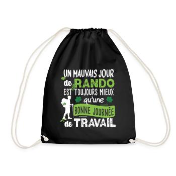 Randonnée Travail Rando Nature Montagne Citations - Sac de sport léger - noir - Devant