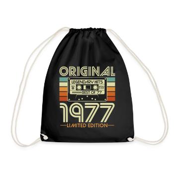 Original 1977 Vintage Vintage Birthday Retro - Sac de sport léger - noir - Devant
