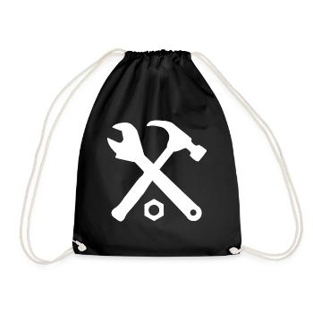 Clé artisanat outil artisanat - Sac de sport léger - noir - Devant