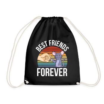 | rat as a pet Rat Rodents Gift Idea - Drawstring Bag - black - Front