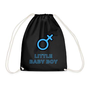 Annonce de bébé - Garçon - Grossesse - Sac de sport léger - noir - Devant