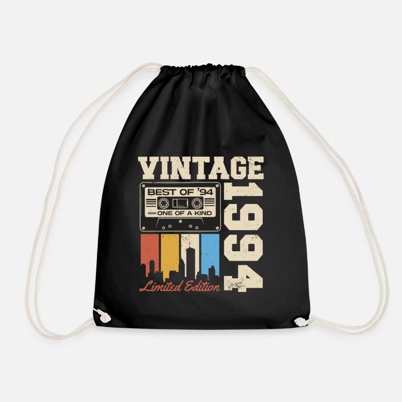 Vintage 1994 Geburtstag Retro Geschenk - Turnbeutel - Schwarz