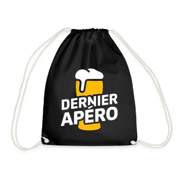 Letzter Apéro – Junggesellenabschied - Turnbeutel - Schwarz - Vorne