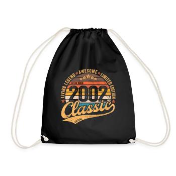 2002 Anniversaire Vintage Retro né en 2002 - Sac de sport léger - noir - Devant