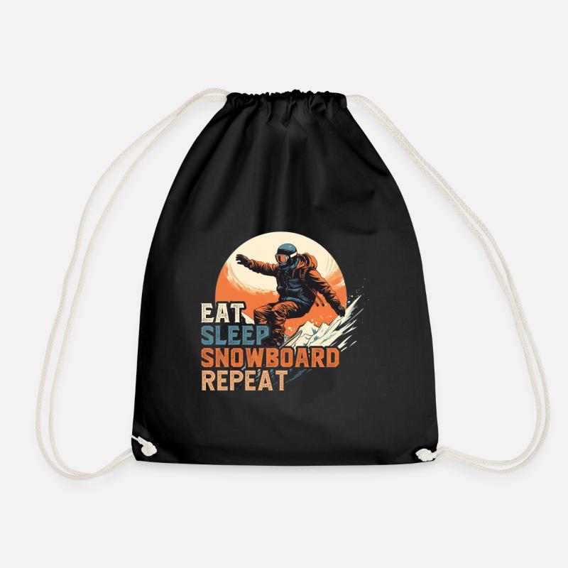 Snowboarding Snowboard Snowboarder Snowboardlehrer - Turnbeutel - Schwarz