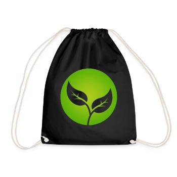 Conception de symboles de feuilles vertes pour les fiers végétaliens - Sac de sport léger - noir - Devant