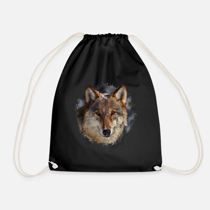 wolf - Turnbeutel - Schwarz