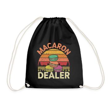 Love for French desserts - Drawstring Bag - black - Front