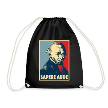 SAPERE AUDE - IMMANUEL KANT - Turnbeutel - Schwarz - Vorne