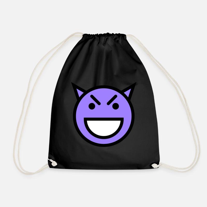 Smiley Face Laughing Devil Gesicht blau - Turnbeutel - Schwarz