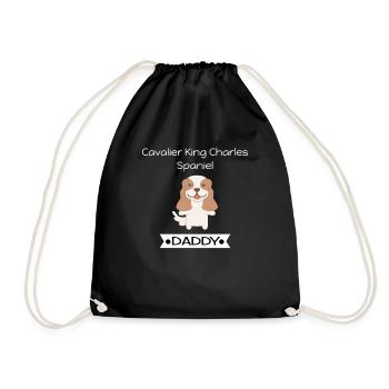 Cavalier King Charles Spaniel Daddy - Drawstring Bag - black - Front