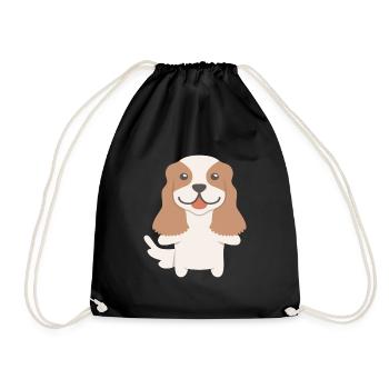 Cavalier King Charles Spaniel Gift Idea - Drawstring Bag - black - Front