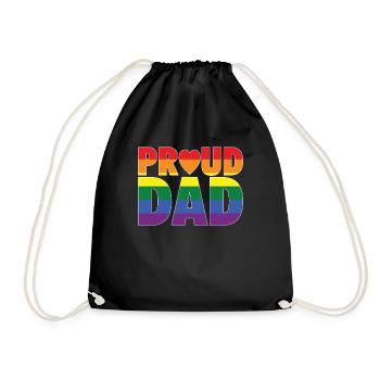 Fier papa LGBT Parent Gay Pride Fête des pères - Sac de sport léger - noir - Devant