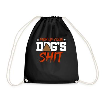 Merde de chien - Sac de sport léger - noir - Devant