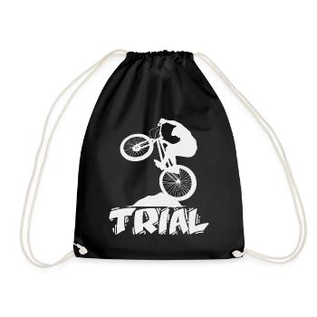 Bike Trial - bicycle - Drawstring Bag - black - Front