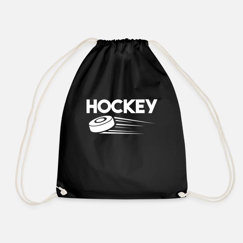 Eishockey Puck - Turnbeutel - Schwarz