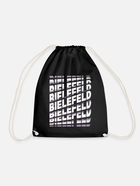 Bielefeld Deutschland Stadt Schrift Skyline Heimat - Turnbeutel - Schwarz