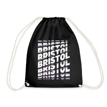 Bristol Angleterre UK City Font Skyline Accueil - Sac de sport léger - noir - Devant