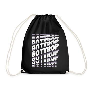Bottrop Germany City Font Skyline Home - Drawstring Bag - black - Front