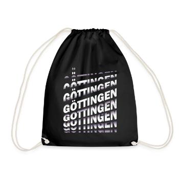 Göttingen Germany City Font Skyline Home - Drawstring Bag - black - Front