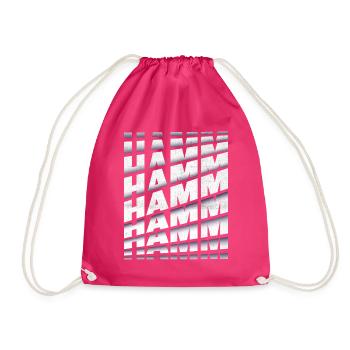 Hamm Germany City Font Skyline Home - Drawstring Bag - fuchsia - Front