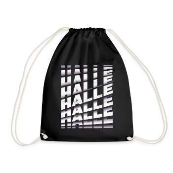 Hall Germany City Font Skyline Home - Drawstring Bag - black - Front