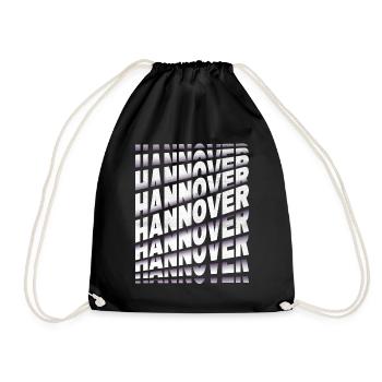 Hanover Germany City Font Skyline Home - Drawstring Bag - black - Front