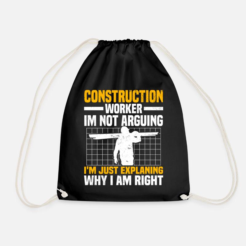 Craftsman - Drawstring Bag - black