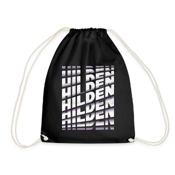 Hilden Germany City Font Skyline Home - Drawstring Bag - black - Front