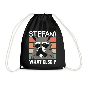RACCOON RACOON STEFAN Christmas Gift - Drawstring Bag - black - Front